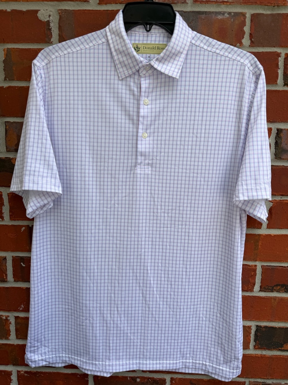 Donald Ross Sportswear Men's M Plaid  Stretch Lightweight Golf Polo Shirt P4